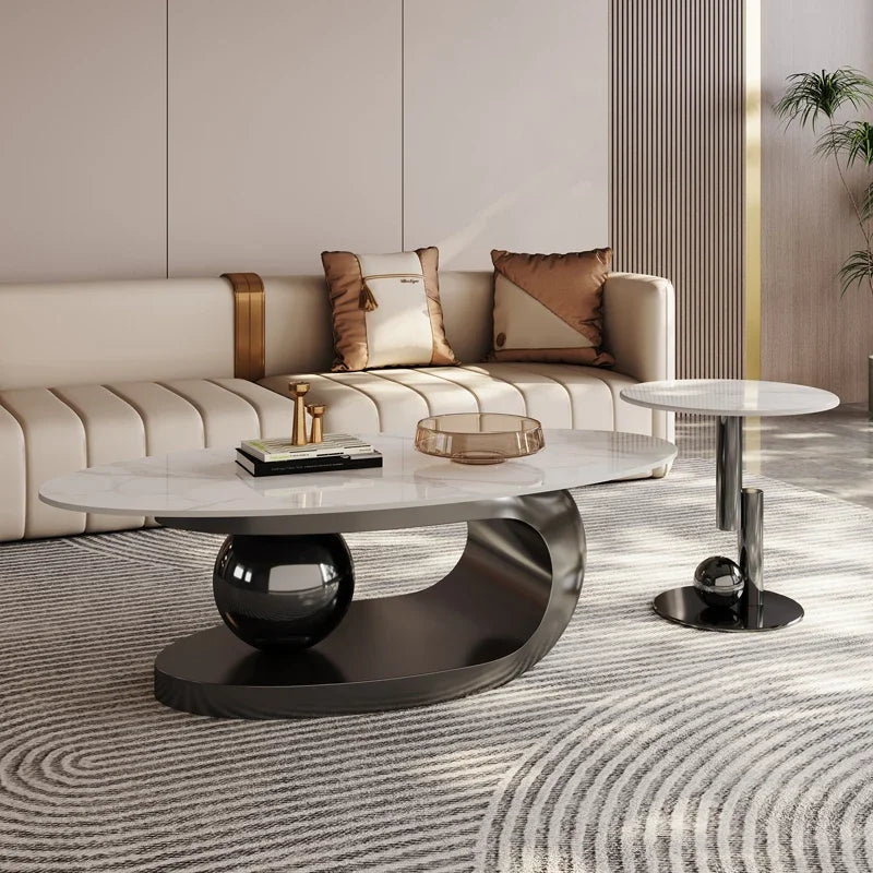 Nordic Oval Living Room Coffee Tables Modern Design