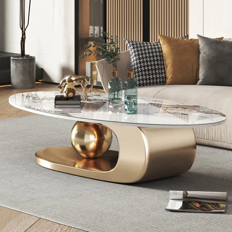 Nordic Oval Living Room Coffee Tables Modern Design