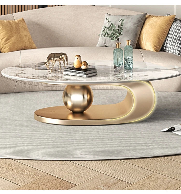 Nordic Oval Living Room Coffee Tables Modern Design